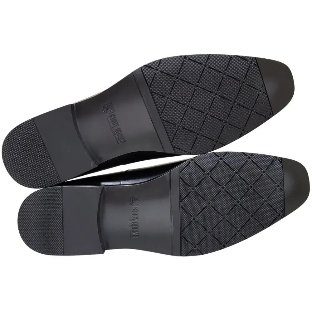 Stacy Adams Men Stevens Slip On Plain Dress Loafers Size US 10M Black Leather